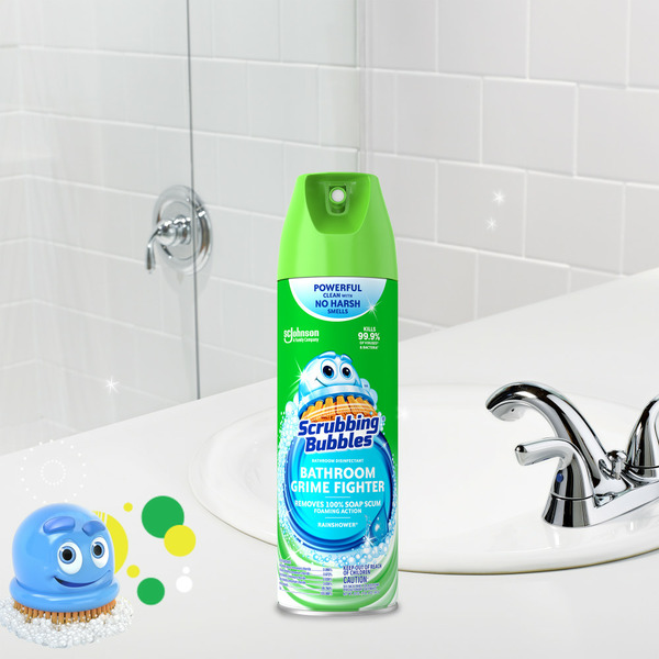 Scrubbing Bubbles Bathroom Grime Fighter Bathroom Disinfectant Aerosol