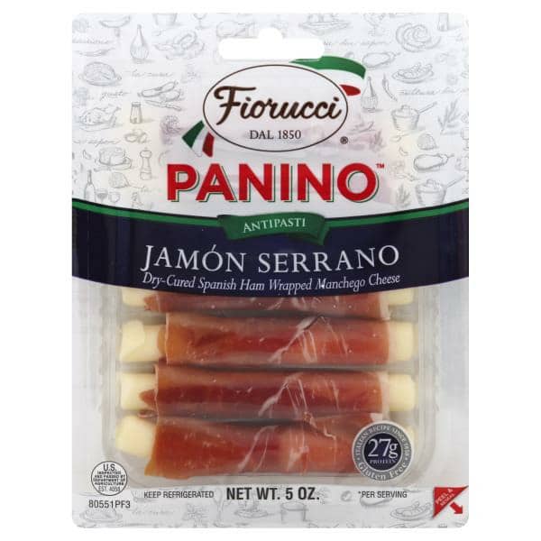 Fiorucci Jamón Serrano Wrapped Manchego Cheese Panino, Easy to Open ...