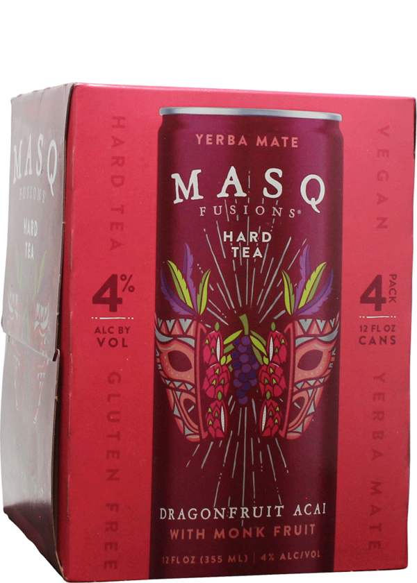 MASQ Fusions Hard Tea Dragonfruit Acai 4pk can