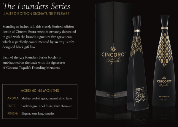 Cincoro Extra Anejo Tequila Signed Bottle - Image 4