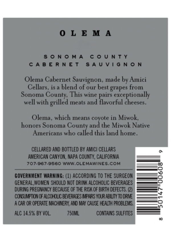 Olema Cabernet Sauvignon Sonoma County, 2021 - Image 2