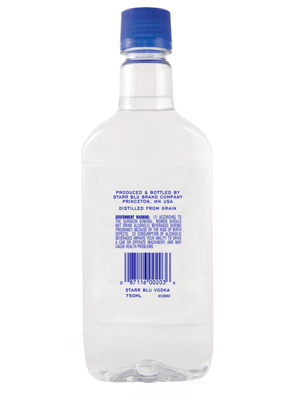 Starr Blu Vodka Plastic - Image 2