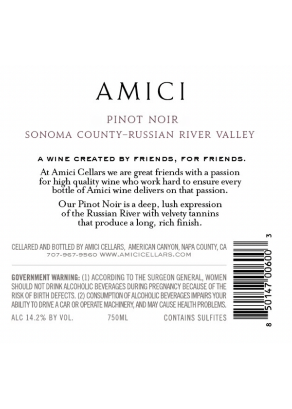 Amici Pinot Noir Russian River Valley, 2021 - Image 2