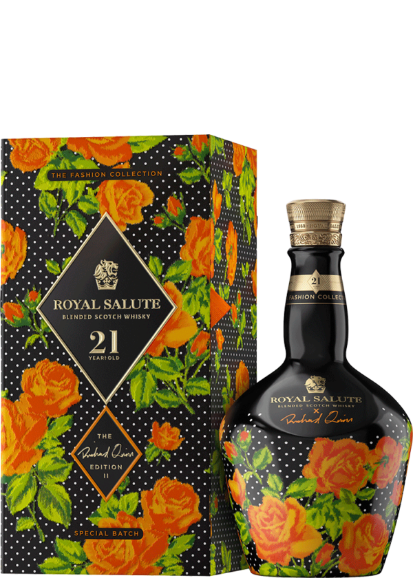 Royal Salute 21 Year Richard Quinn Edition Scotch Orange Bottle