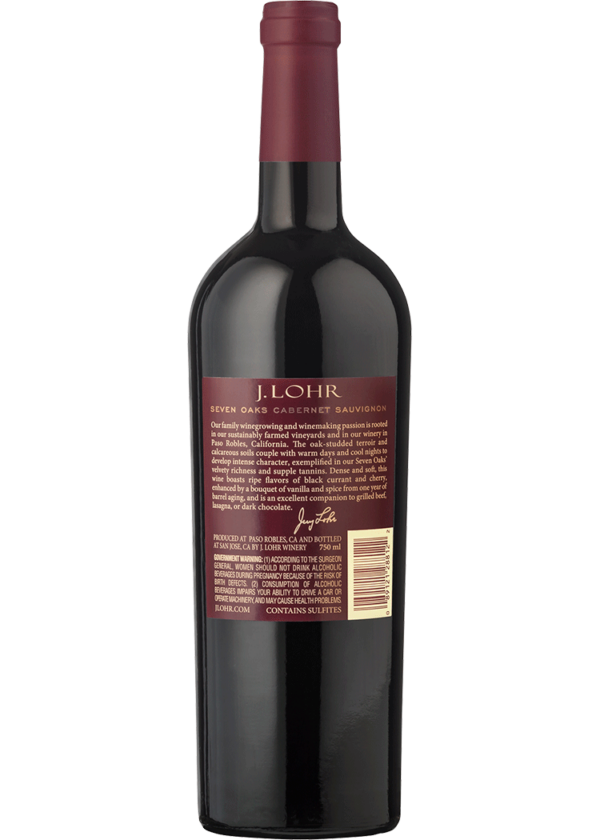 J. Lohr Estates Seven Oaks Cabernet Sauvignon - Image 2