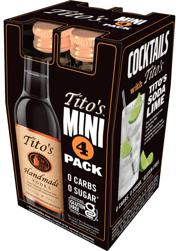 Tito's Handmade Vodka 50ml 4pk