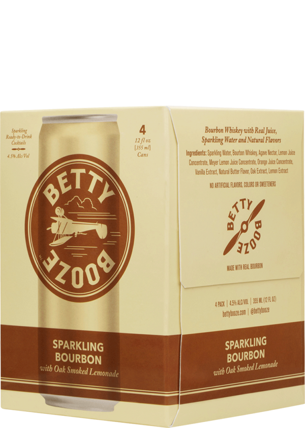 Betty Booze Sparkling Bourbon with Oak Smoked Lemonade