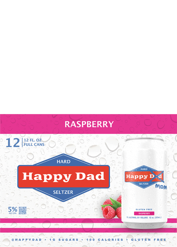 Happy Dad Hard Seltzer Raspberry Mom