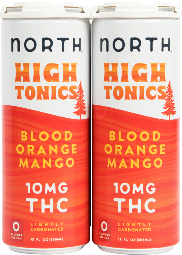 High Tonics THC 10mg Blood Orange Mango Seltzer