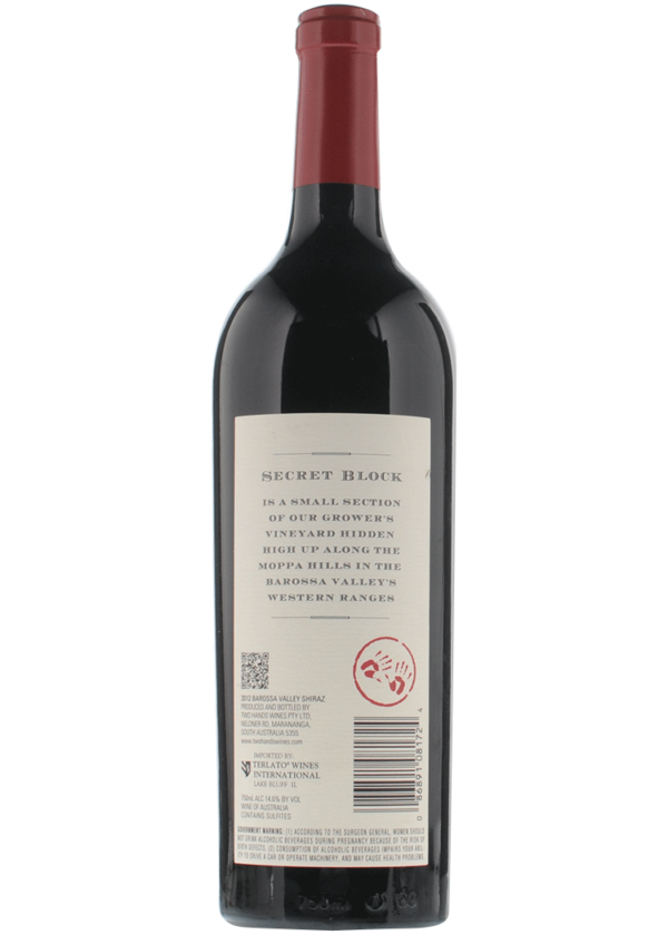 Two Hands Shiraz Secret Block Barossa, 2020